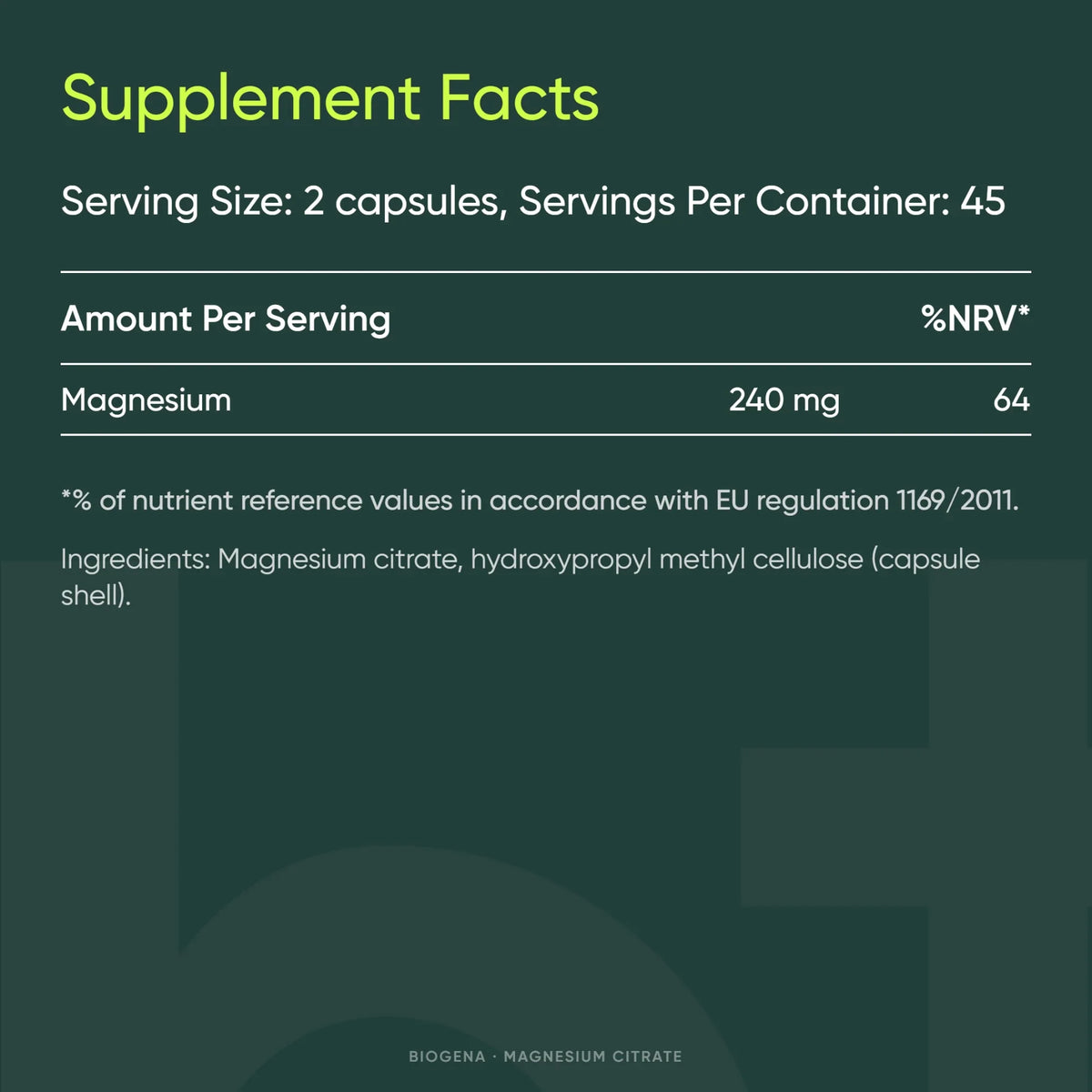 Magnesium Citrate