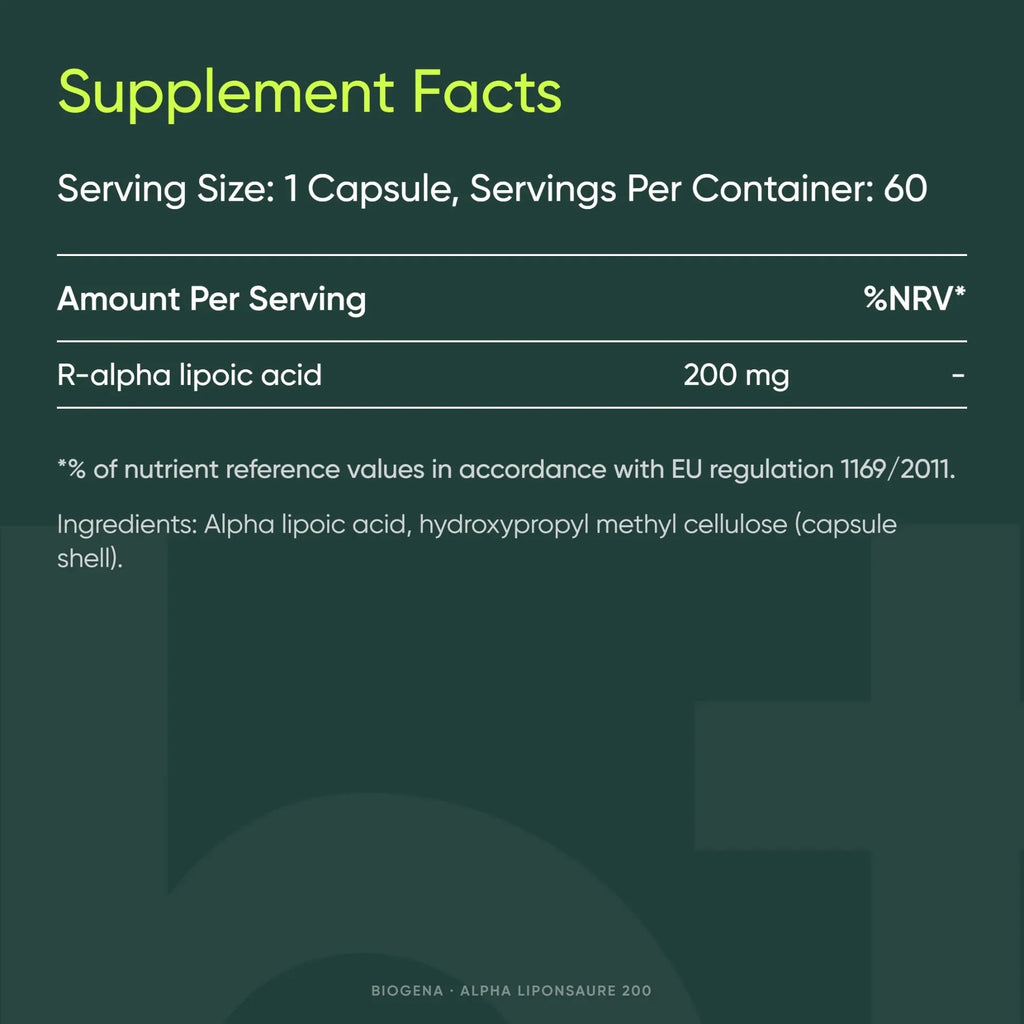 Alpha Lipoic Acid 200 - BIOGENA - B. Health Shop