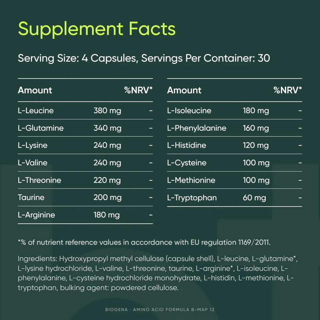 Amino Acid Formula B-MAP 12 - BIOGENA - B. Health Shop