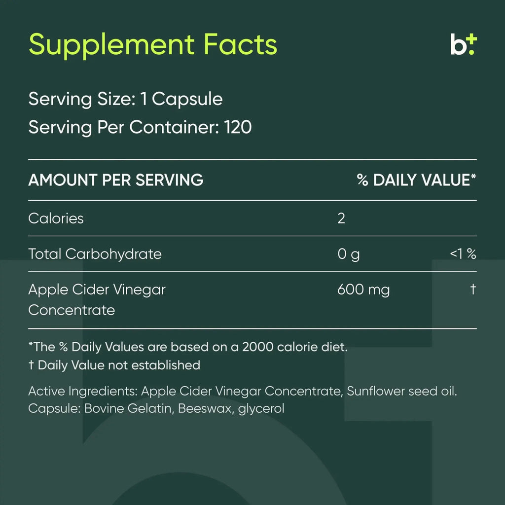 Apple Cider Vinegar Capsules - Tonik - B. Health Shop