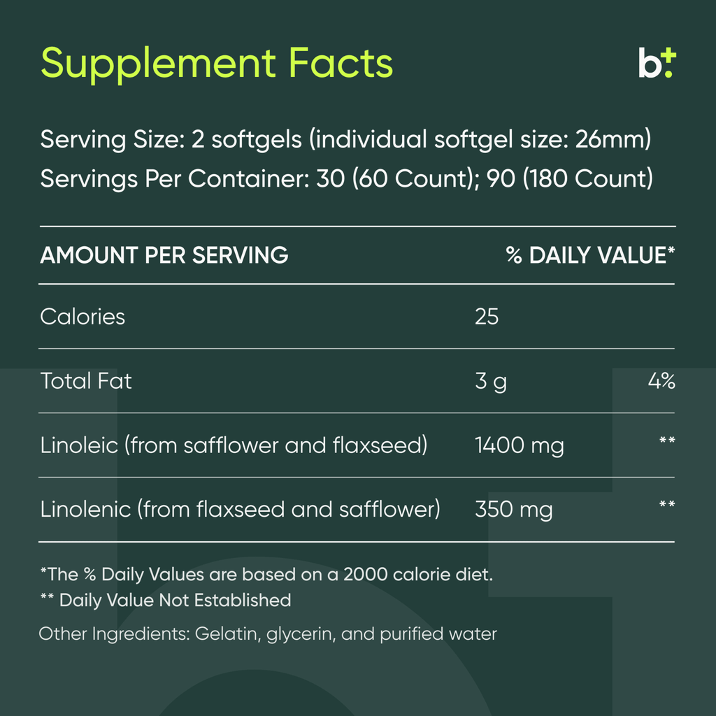 Balance Oil Capsules (Omega 6+3) - BodyBio - B. Health Shop