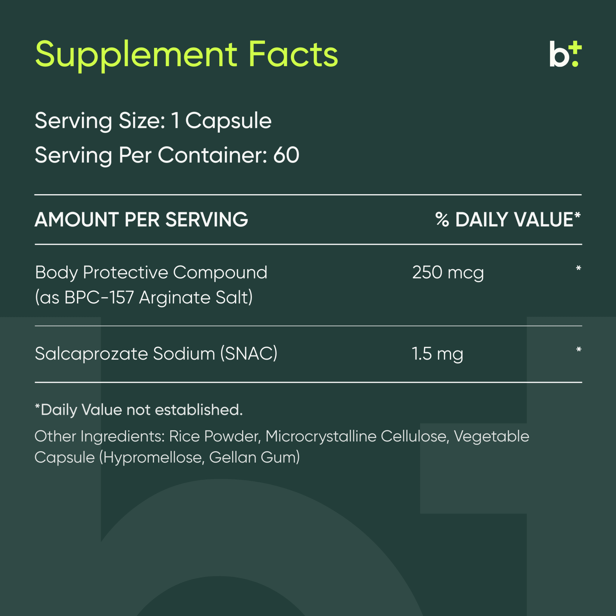 BPC - 157 Delayed™ (250 MCG) - Infiniwell - B. Health Shop