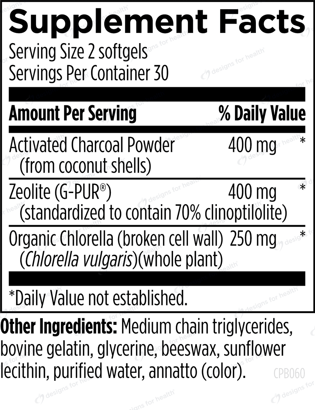 Charcoal Plus Binder - Design Health - B. Health Shop