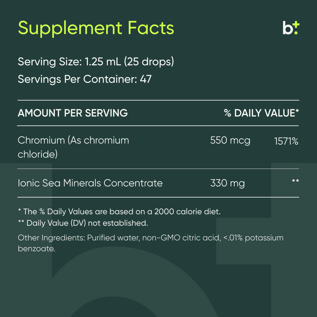 Chromium Liquid Mineral - BodyBio - B. Health Shop