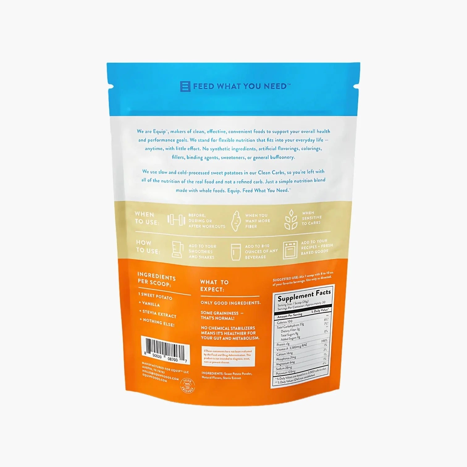 Clean Carbs Vanilla - Equip - B. Health Shop
