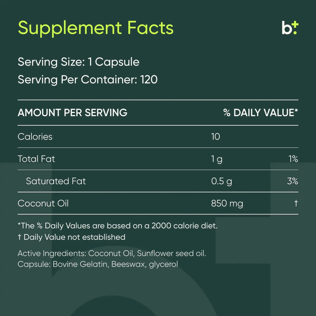 Coconut Oil Capsules - Tonik - B. Health Shop