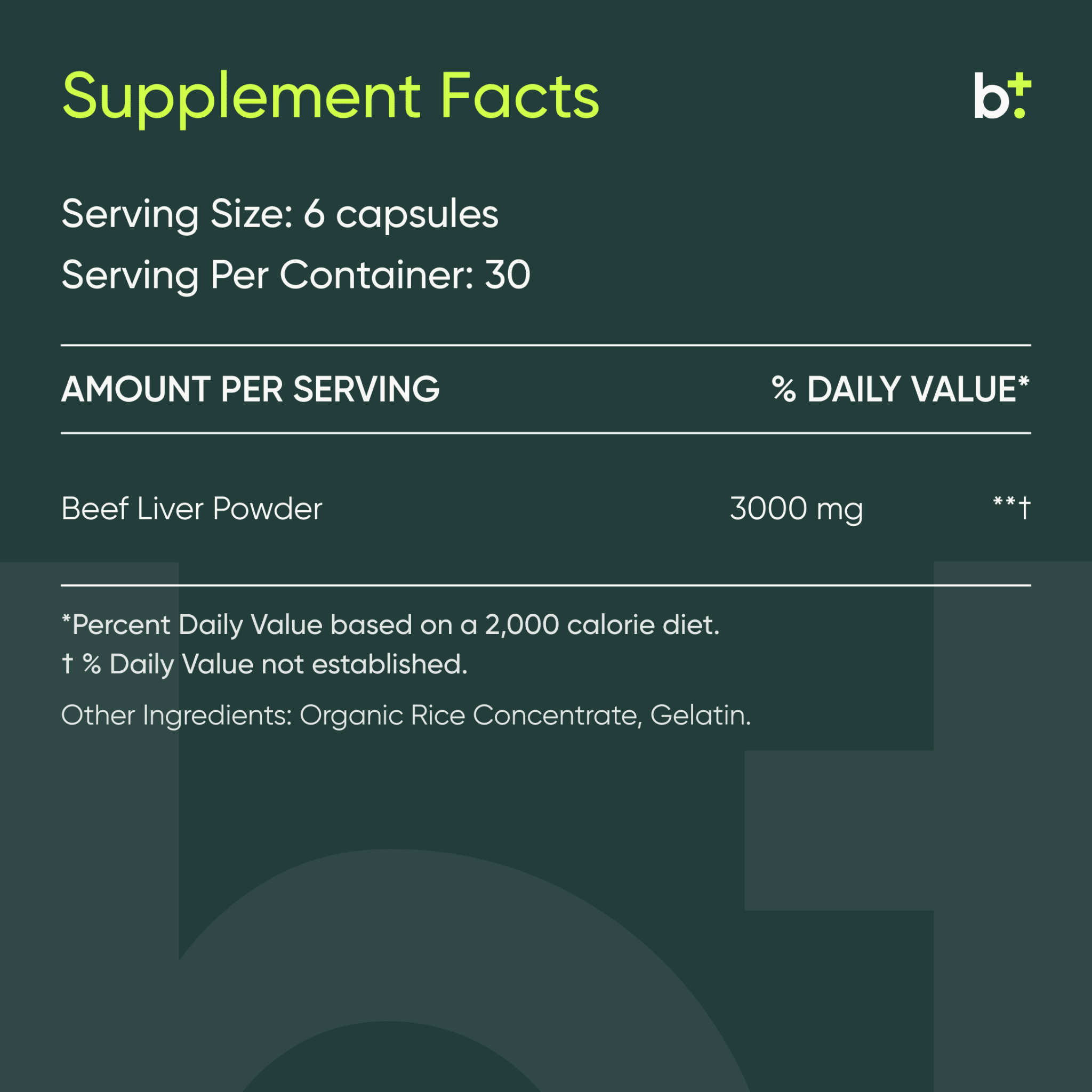 Grass - Fed Beef Liver Capsules - Equip - B. Health Shop