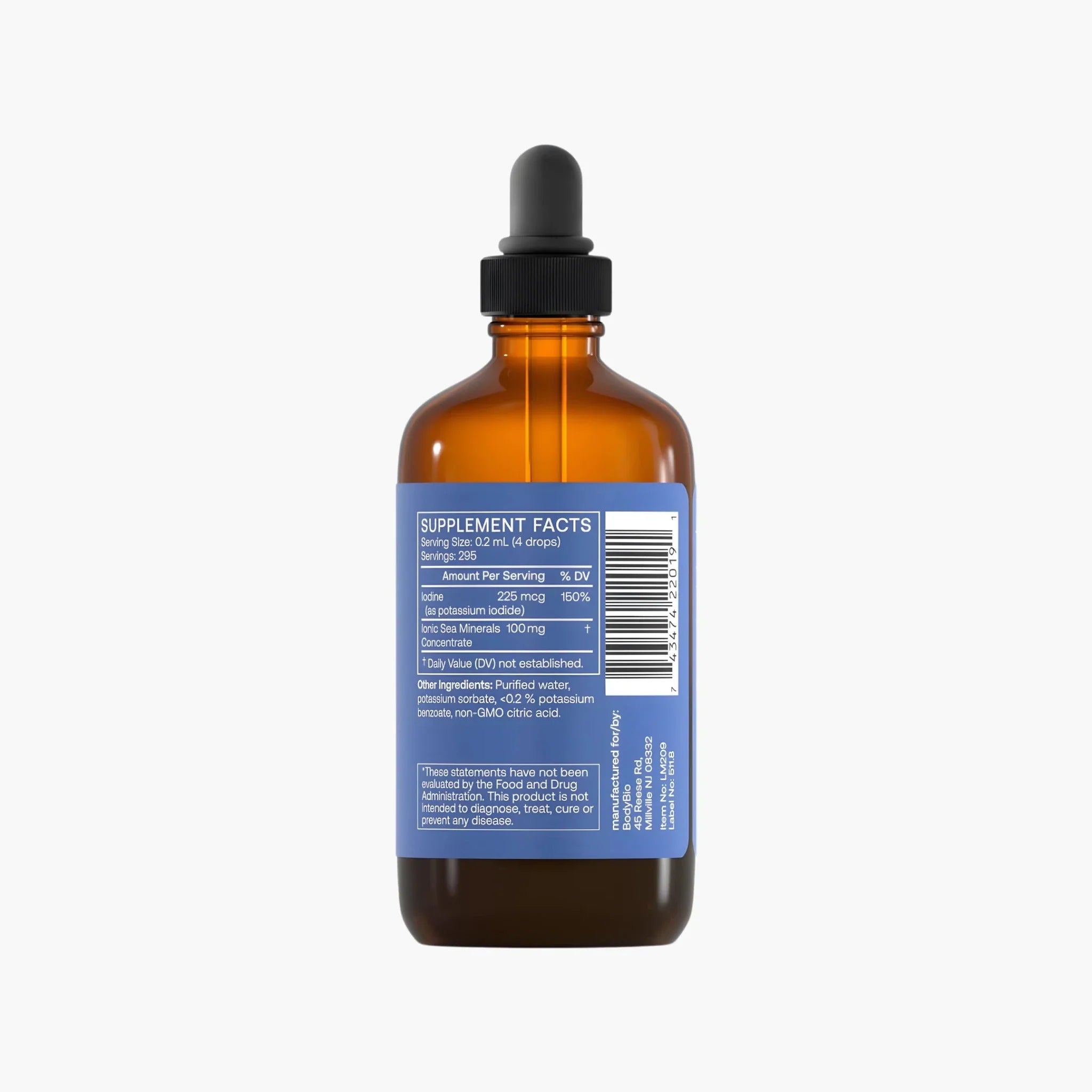 Iodine Liquid Mineral - BodyBio - B. Health Shop