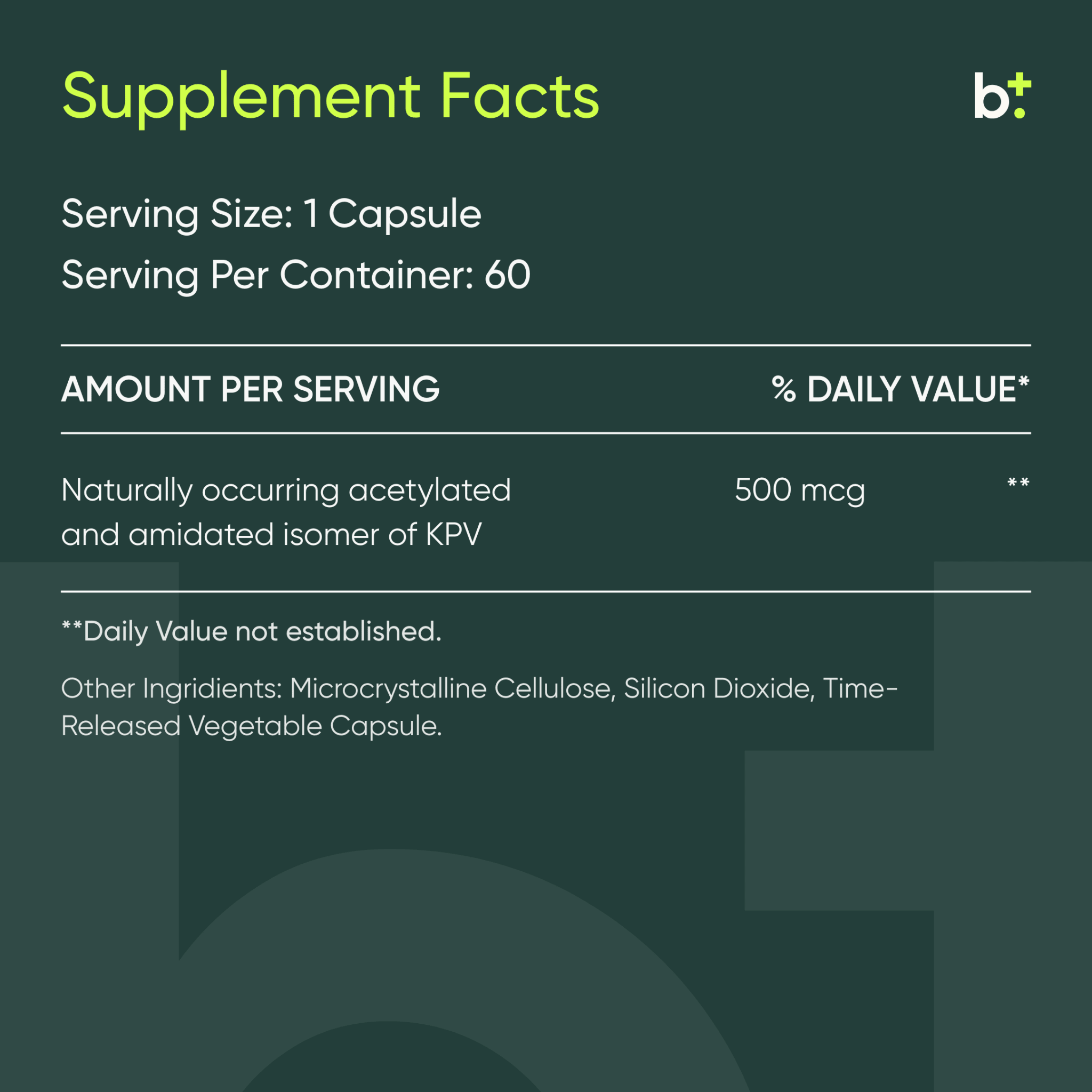 KPV™ Capsules - Integrative Peptides - B. Health Shop