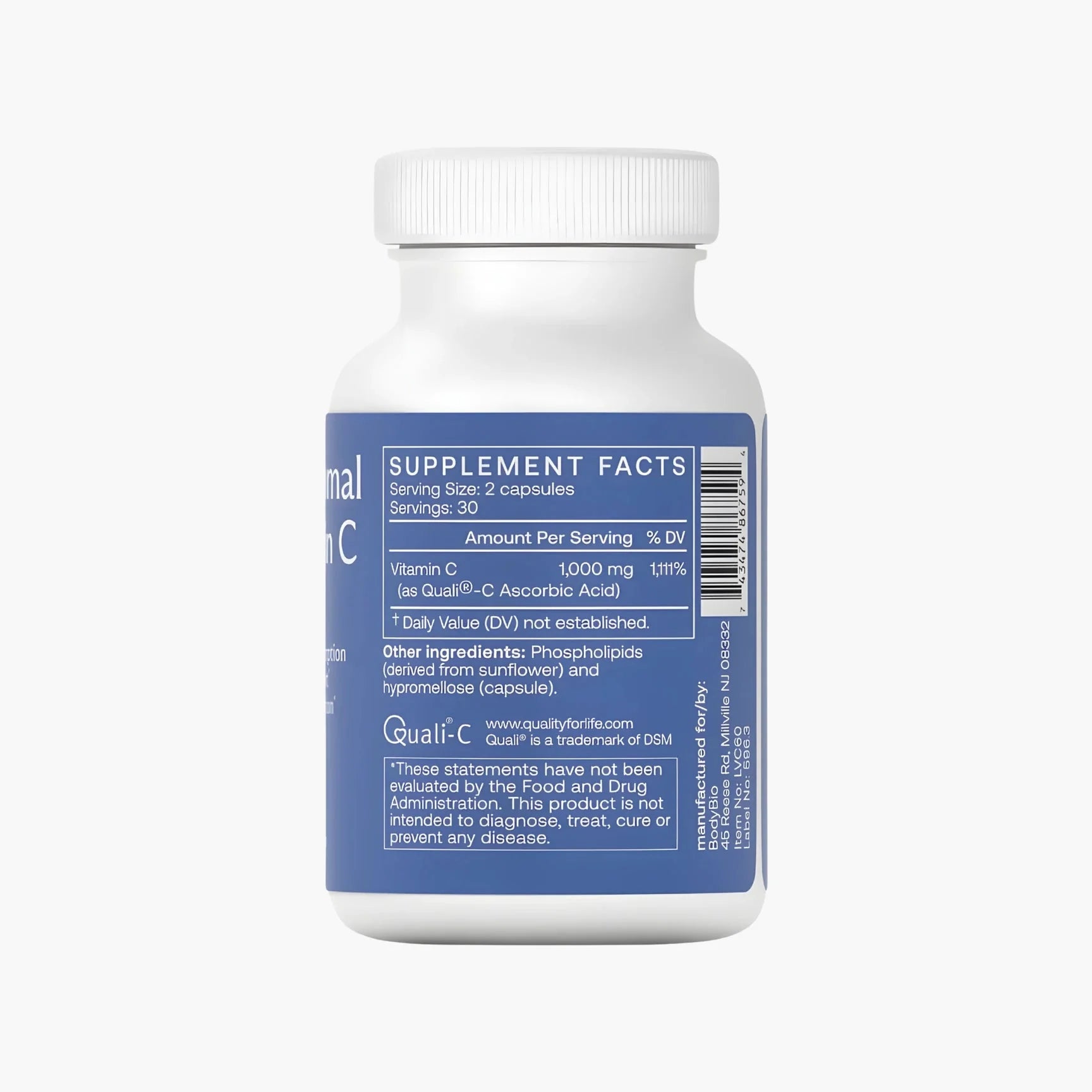 Liposomal Vitamin C - BodyBio - B. Health Shop