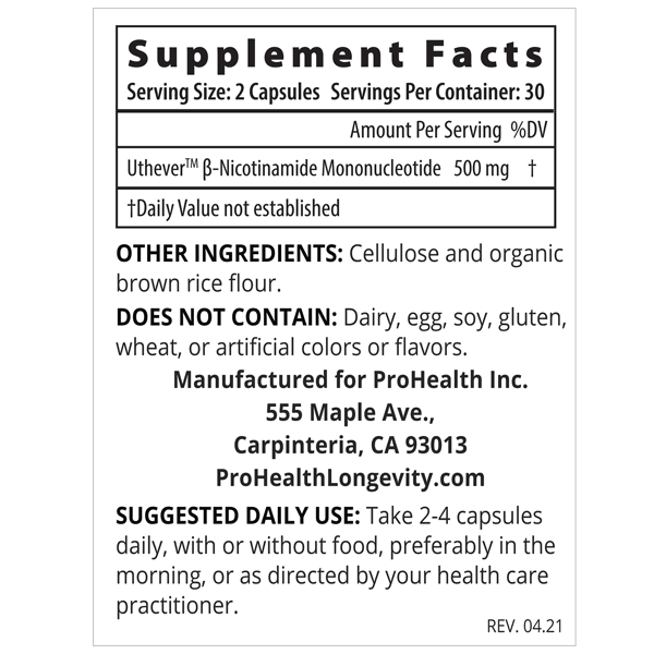 NMN Pro™ 500 - ProHealth - B. Health Shop