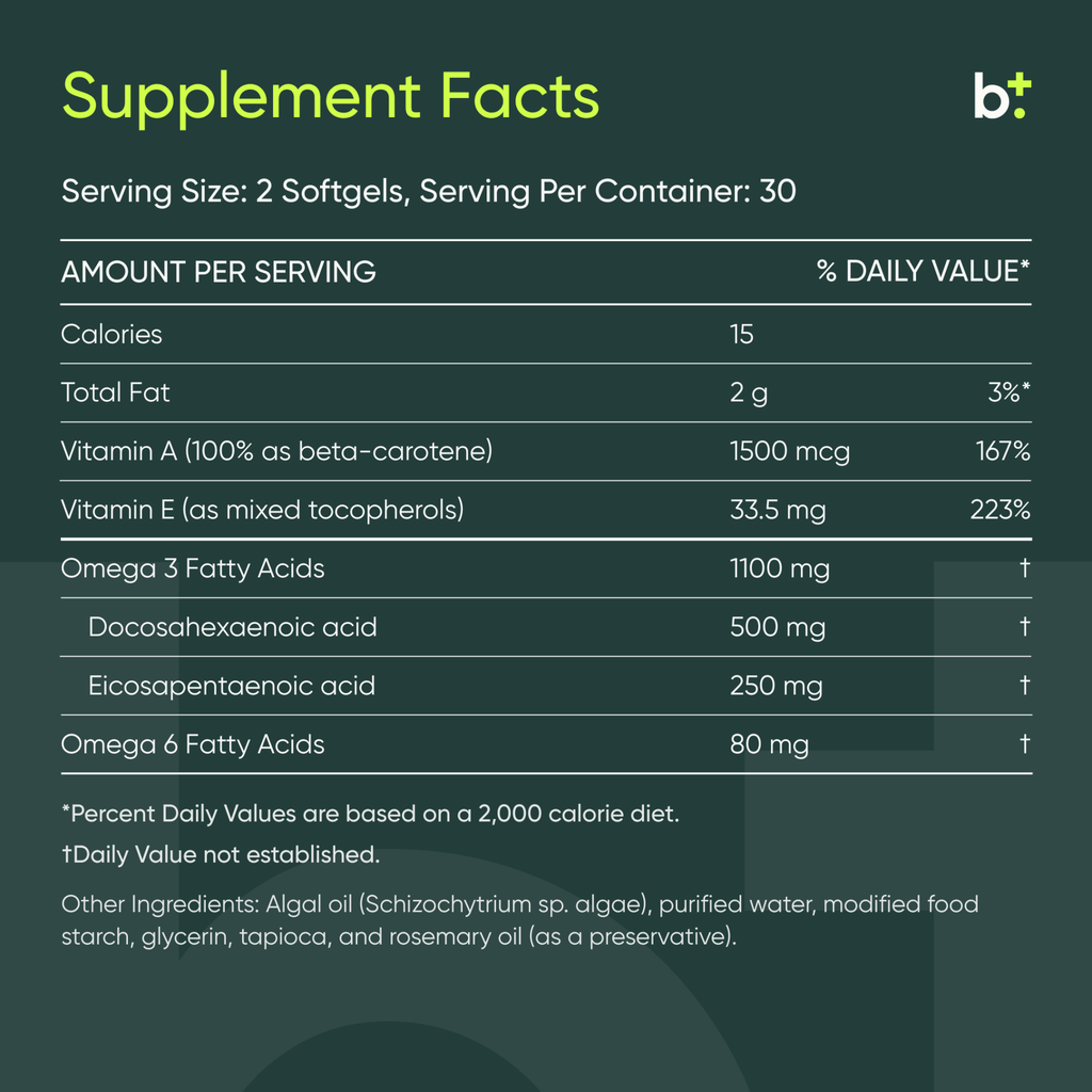 Omega 3 Algae A+E® - RnA ReSet - B. Health Shop