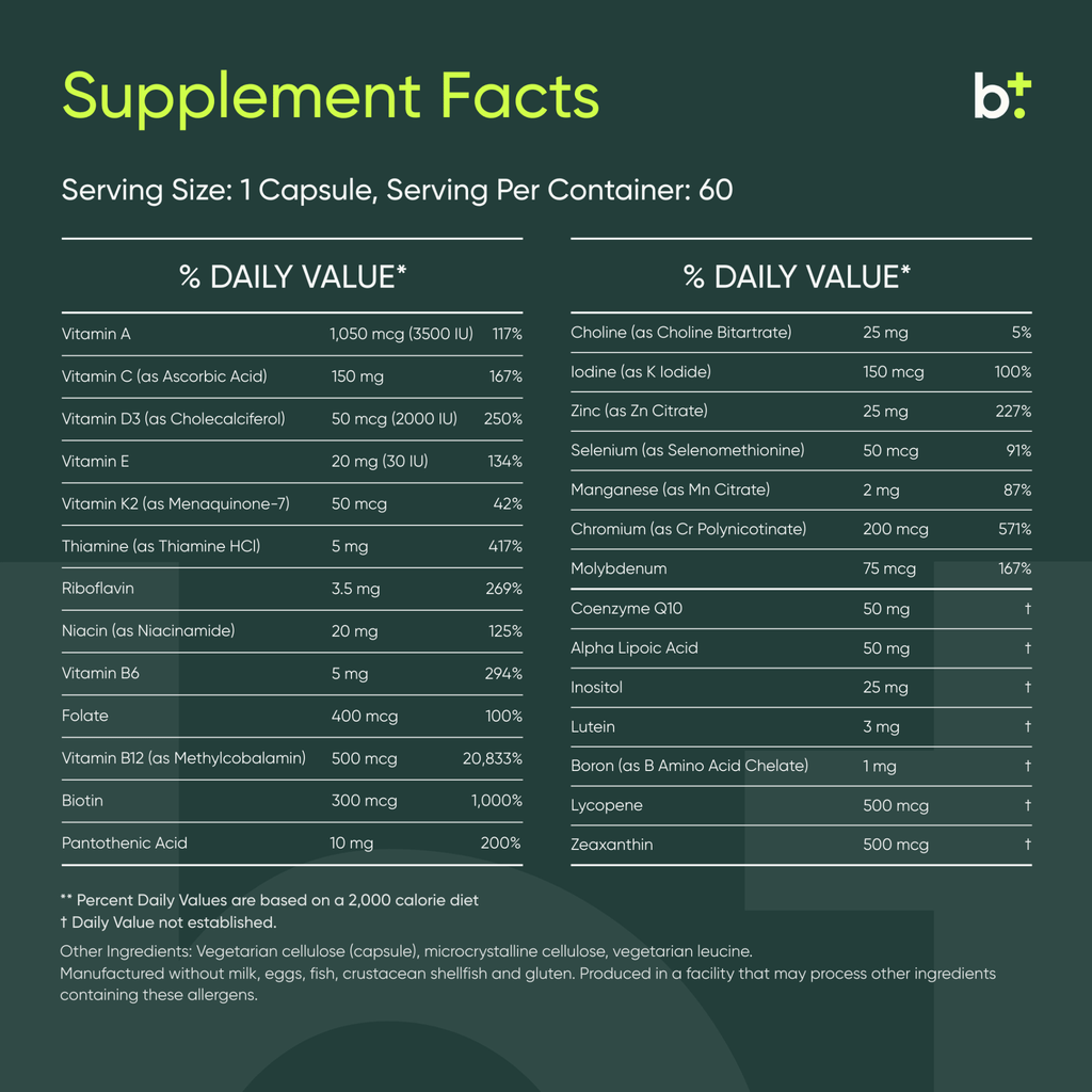 Physician's Daily + D3 - Researched Nutritionals - B. Health Shop