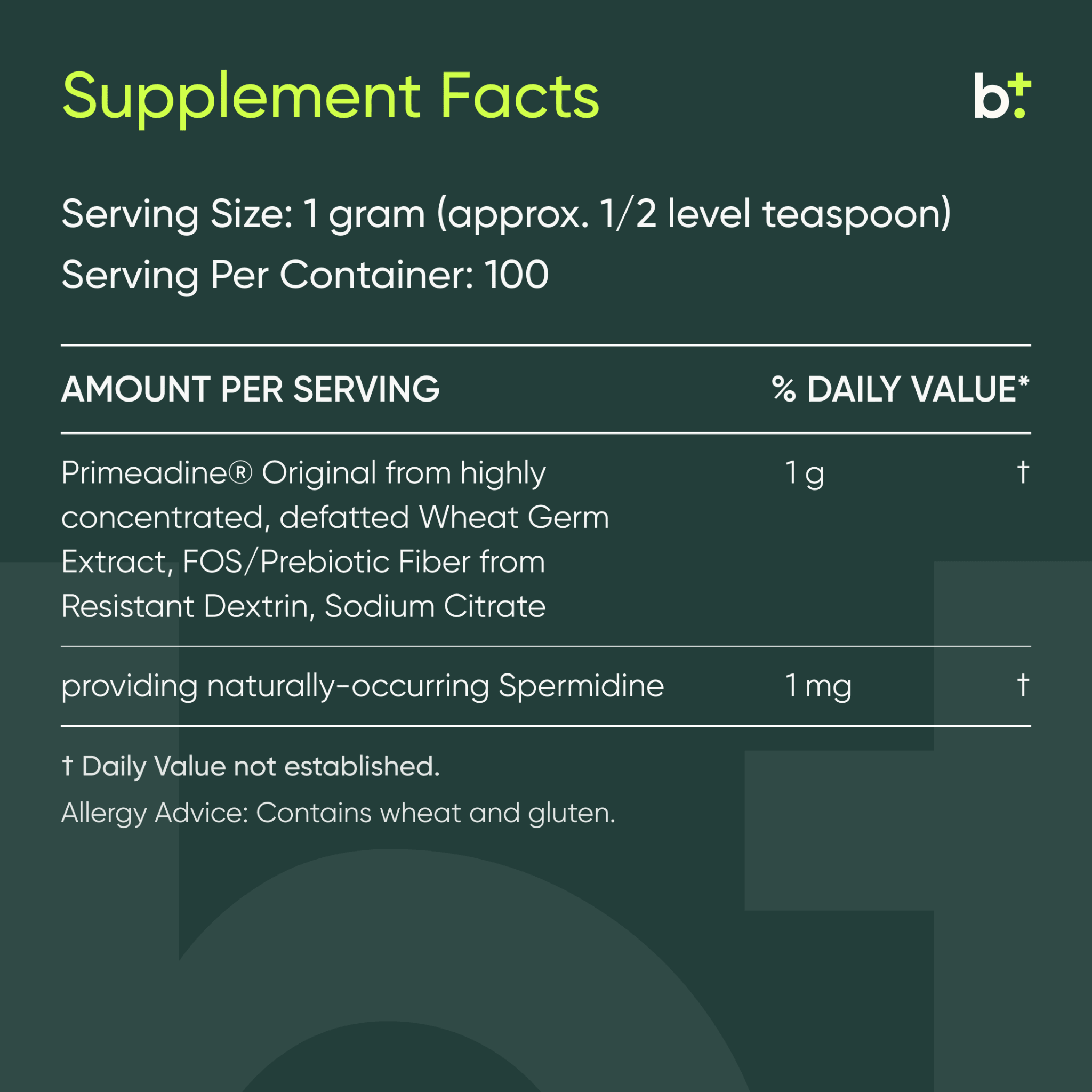 Primeadine® Powder - Oxford HealthSpan - B. Health Shop