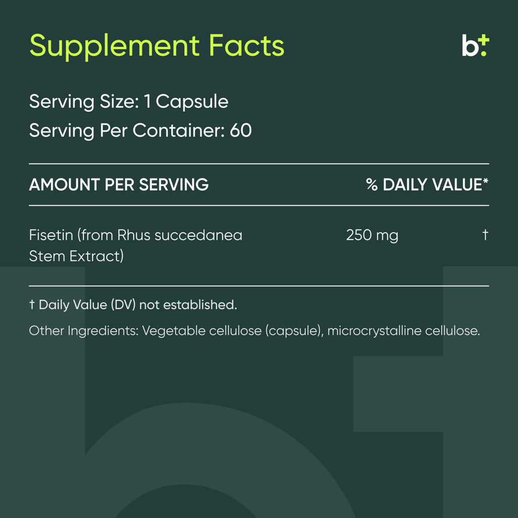 Pure Fisetin 250mg - ProHealth Longevity - B. Health Shop
