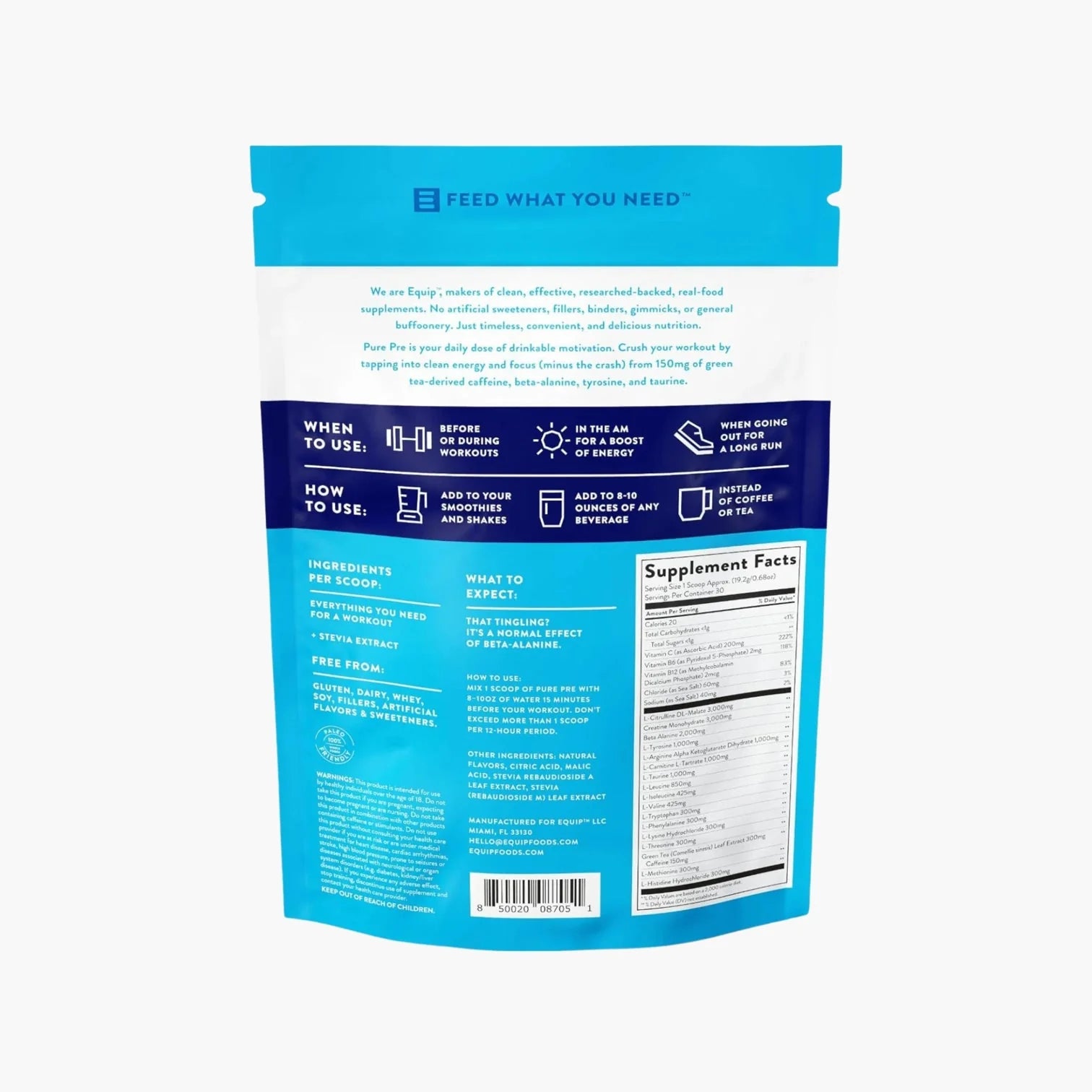 PureWOD Pre - Workout - Equip - B. Health Shop