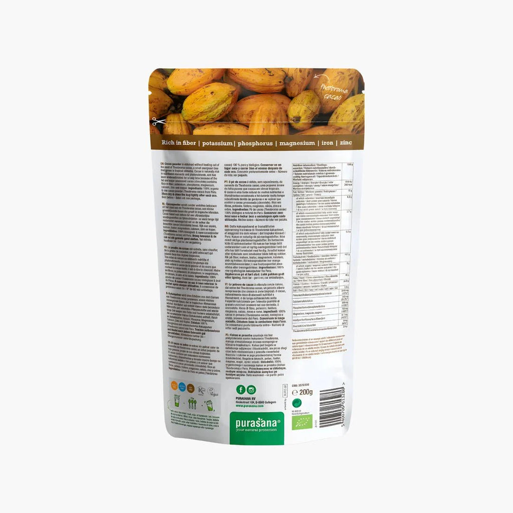 Raw Cacao Powder - purasana - B. Health Shop