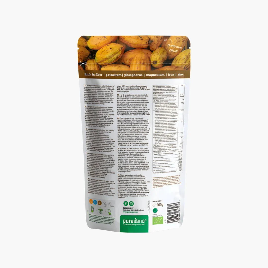 Raw Cacao Powder - purasana - B. Health Shop
