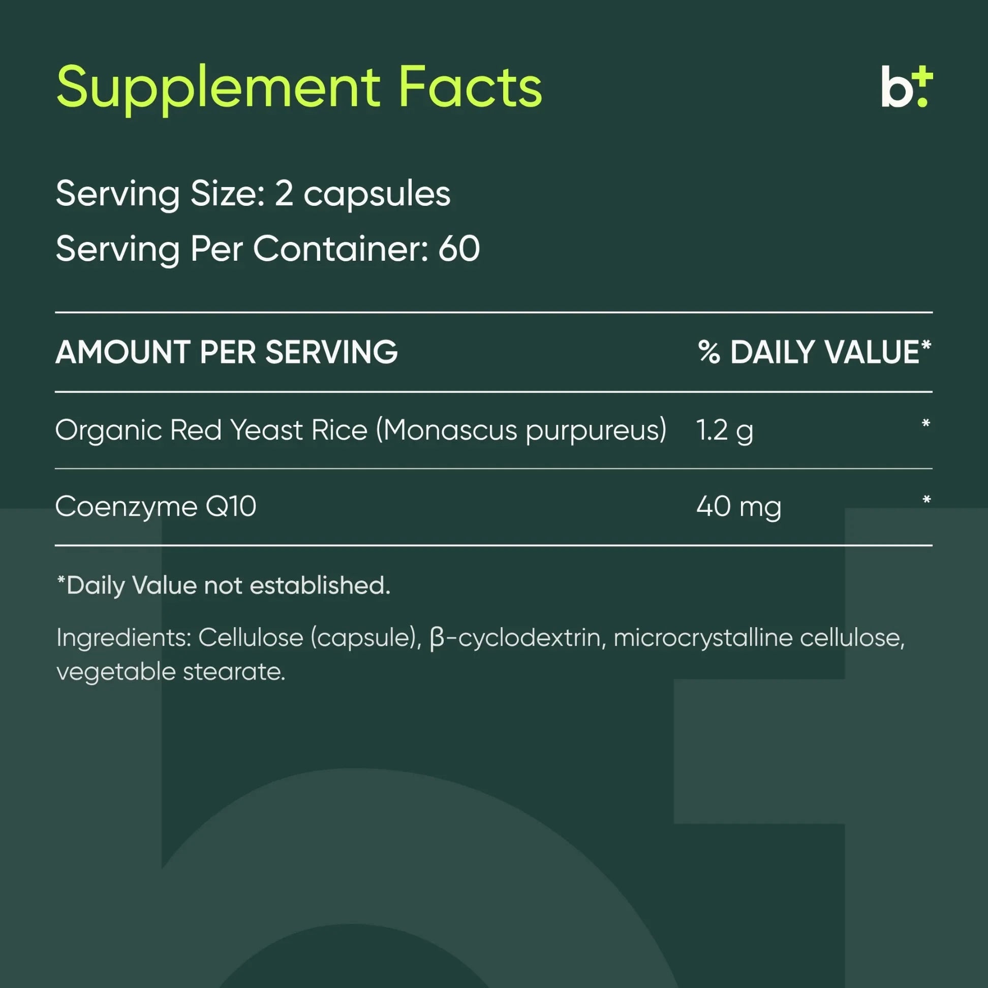 RYR Synergy 120 capsules - Design Health - B. Health Shop