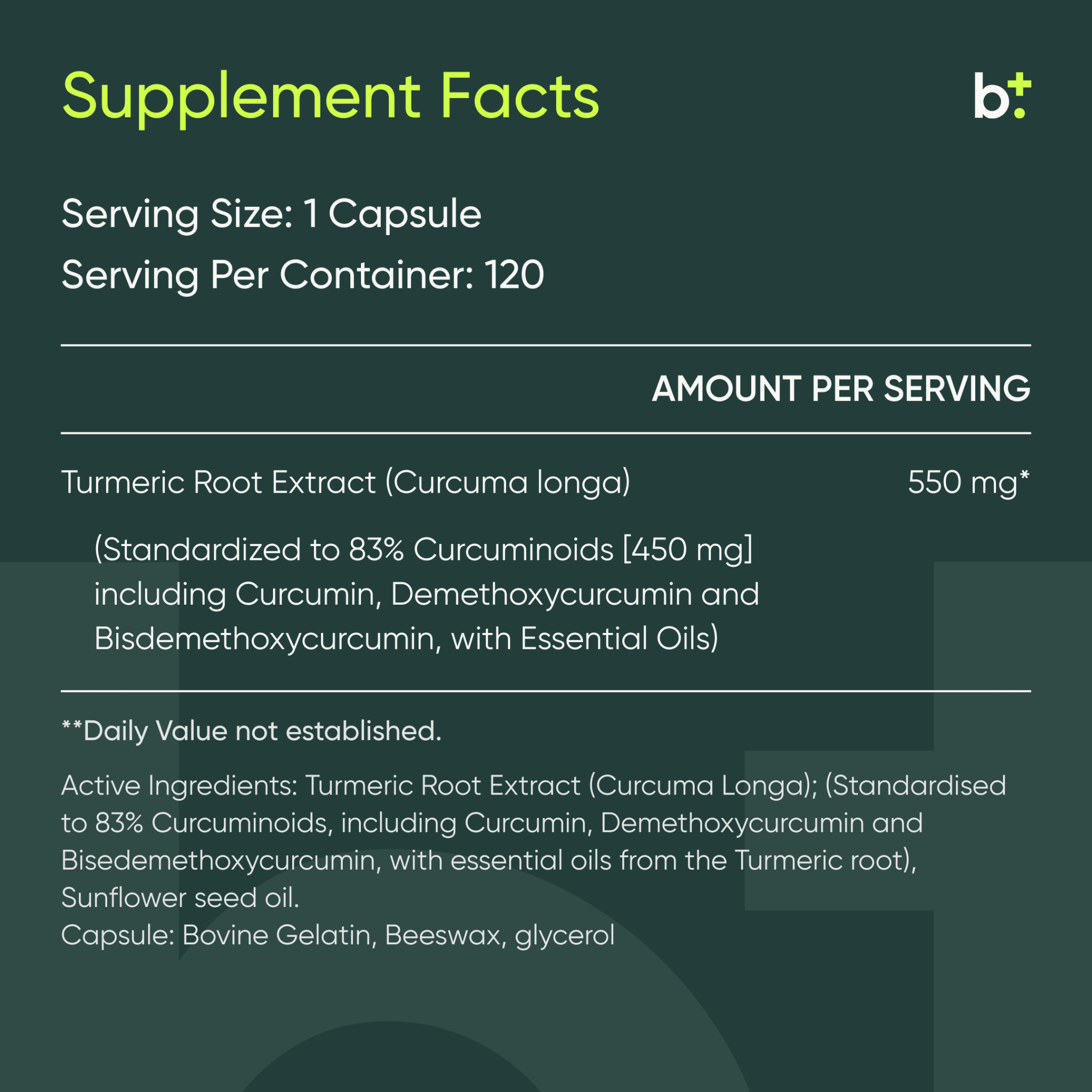 Turmeric Capsules - Tonik - B. Health Shop