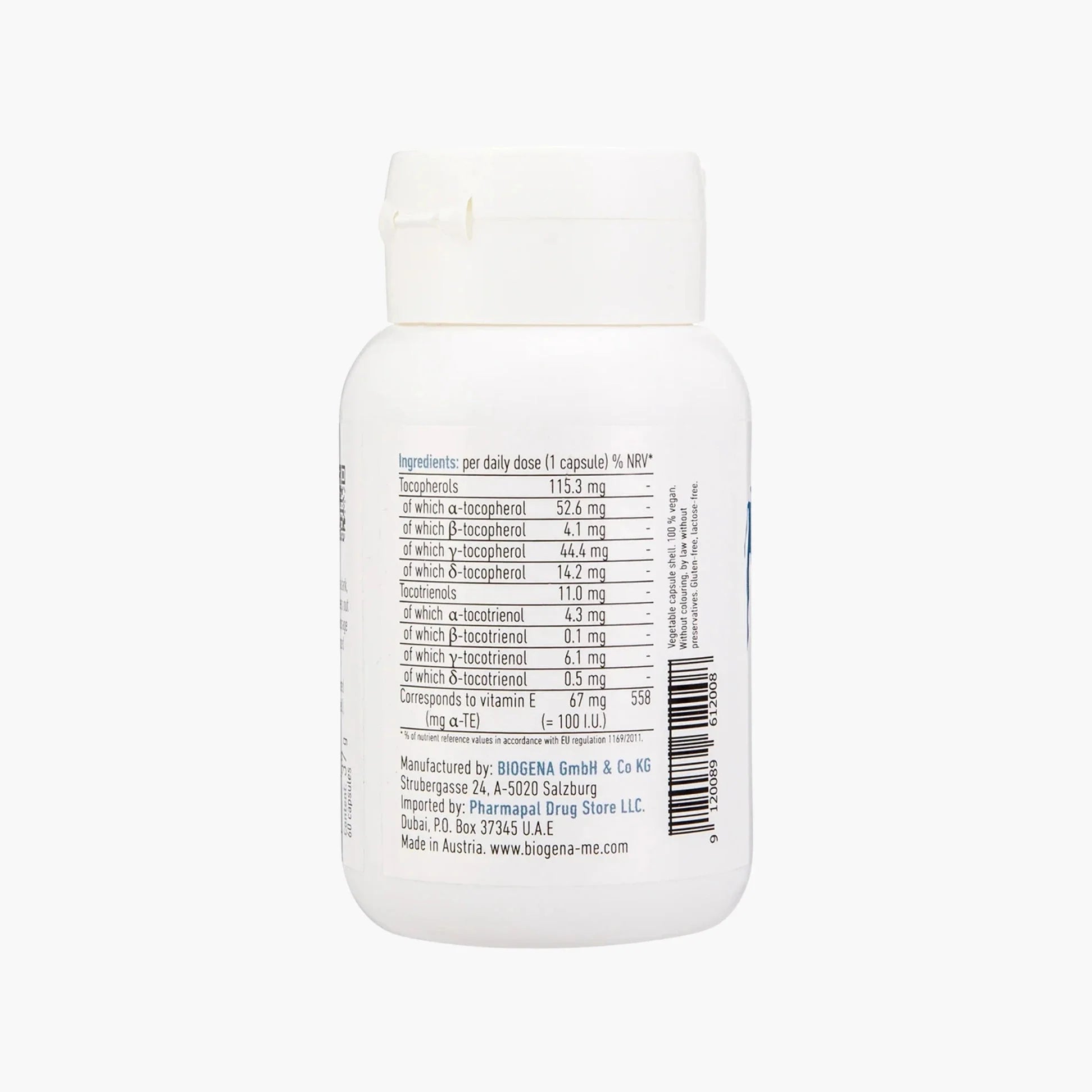 Vitamin E Natural Vegan - BIOGENA - B. Health Shop
